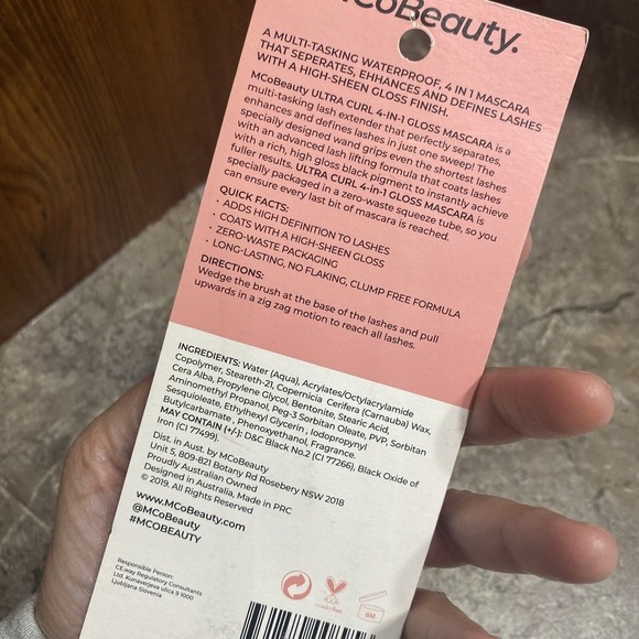 MCo Beauty Ultra Curl 4 in 1 Mascara- Black, New In Plastic Sealed - Picture 4 of 4